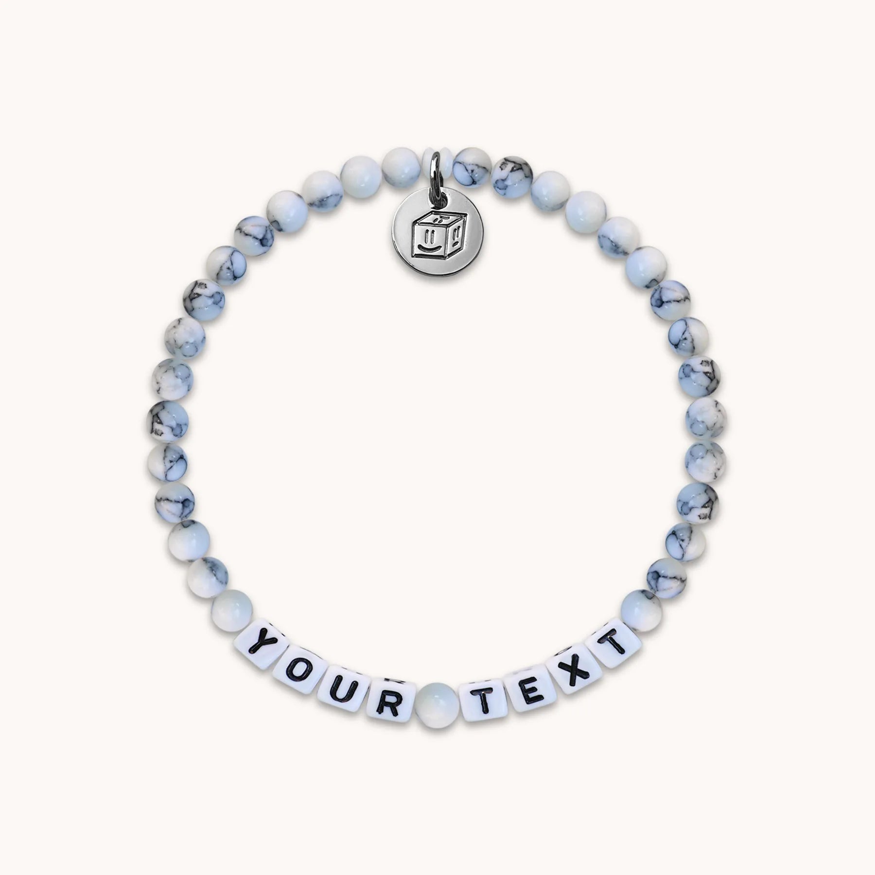 White Marble – Personalized Pearl Bracelet