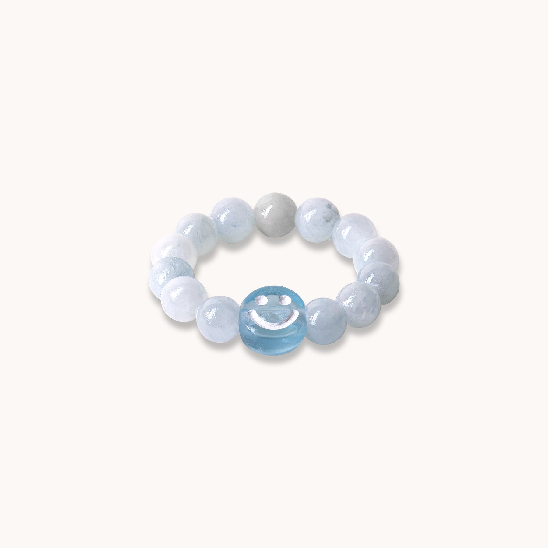 Happy smile Ring-blau