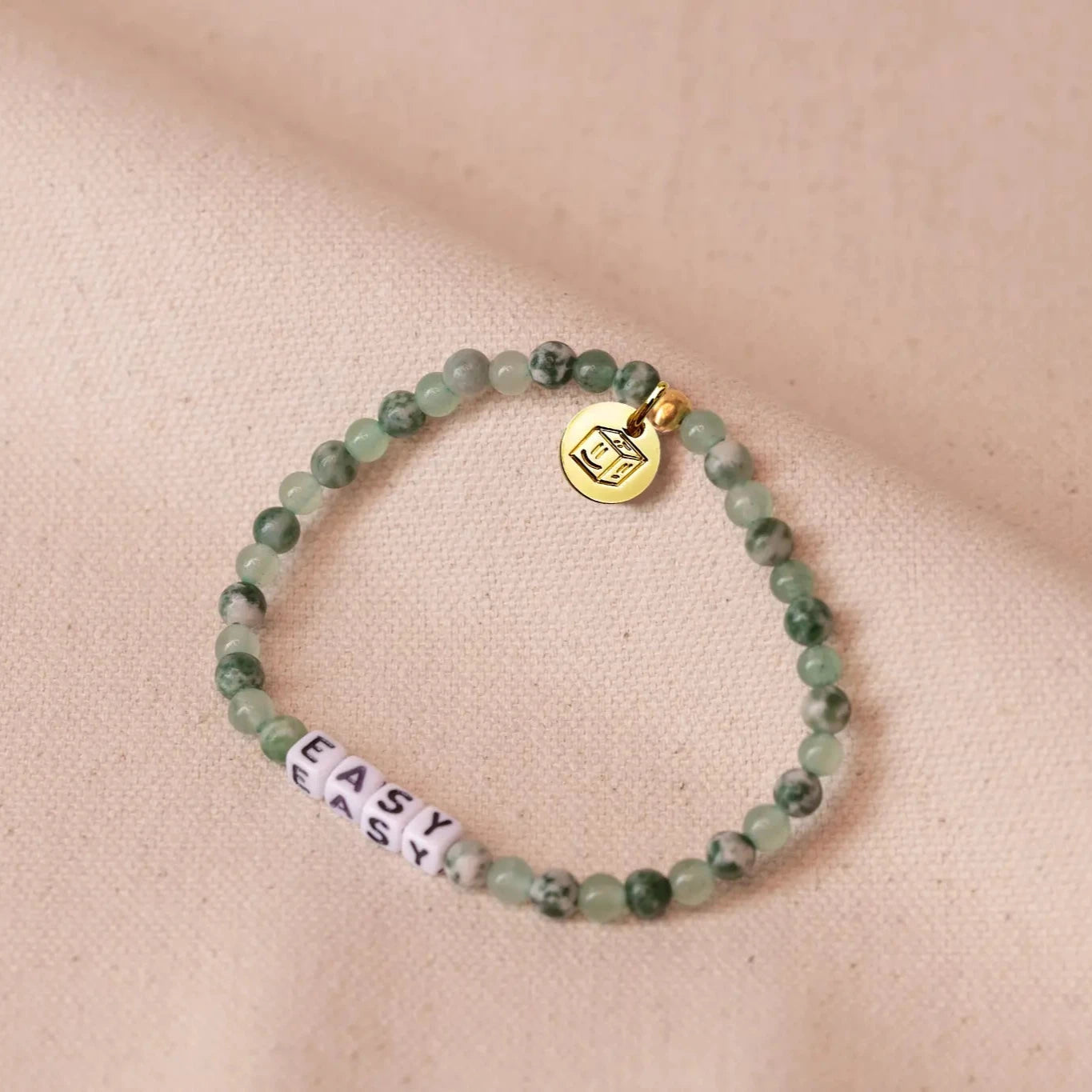 Green Balance-Personalisiertes Perlenarmband