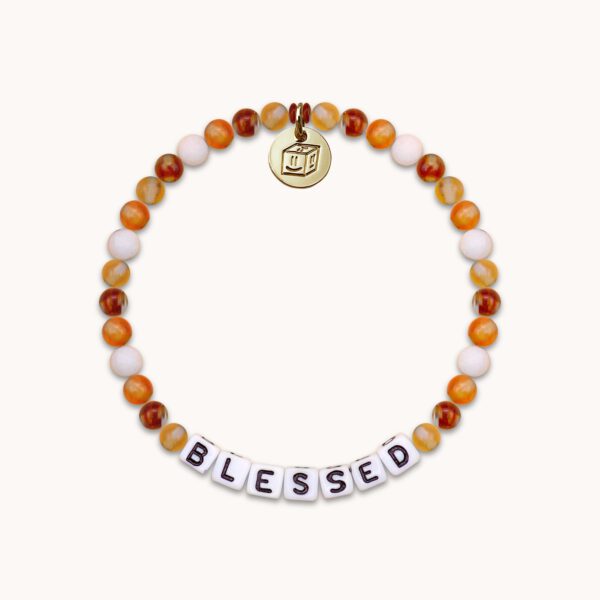 Personalisiertes Motivations Armband mit Text "Blessed"