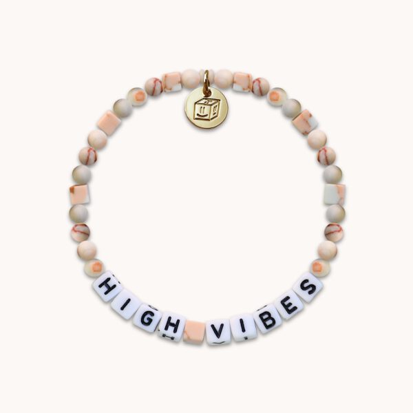 Peach Stone Perlen Armband mit Wunschbuchstaben | Text | Name