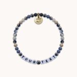 Blue World Perlen Armband mit Wunschbuchstaben | Text | Name