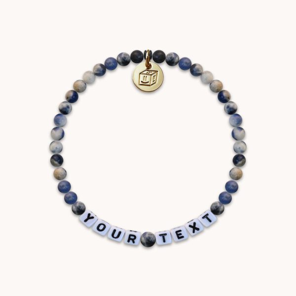 Blue World Perlen Armband mit Wunschbuchstaben | Text | Name