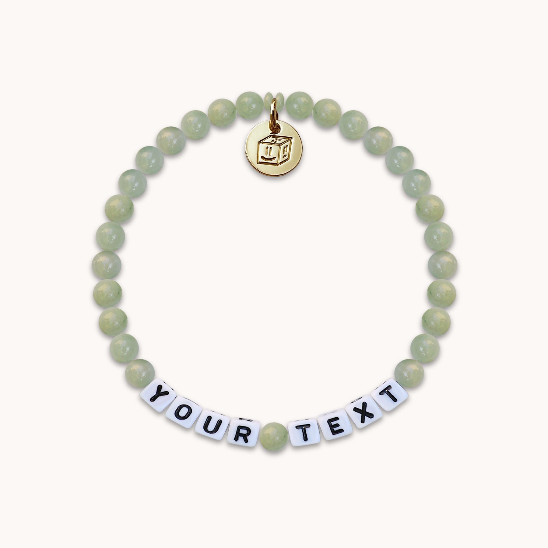 Harmonie Stone Perlen Armband mit Wunschbuchstaben | Text | Name