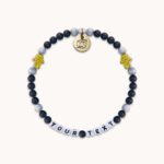 Blue Energy Perlen Armband mit Wunschbuchstaben | Text | Name