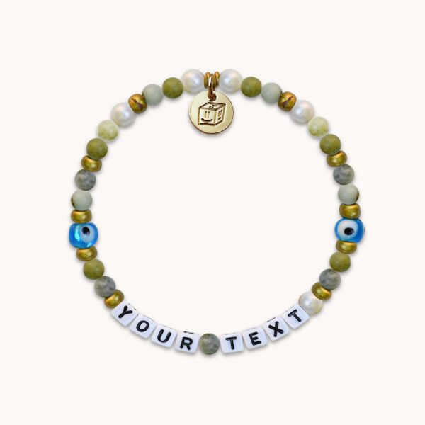 Evil Eye Perlen Armband mit Wunschbuchstaben | Text | Name